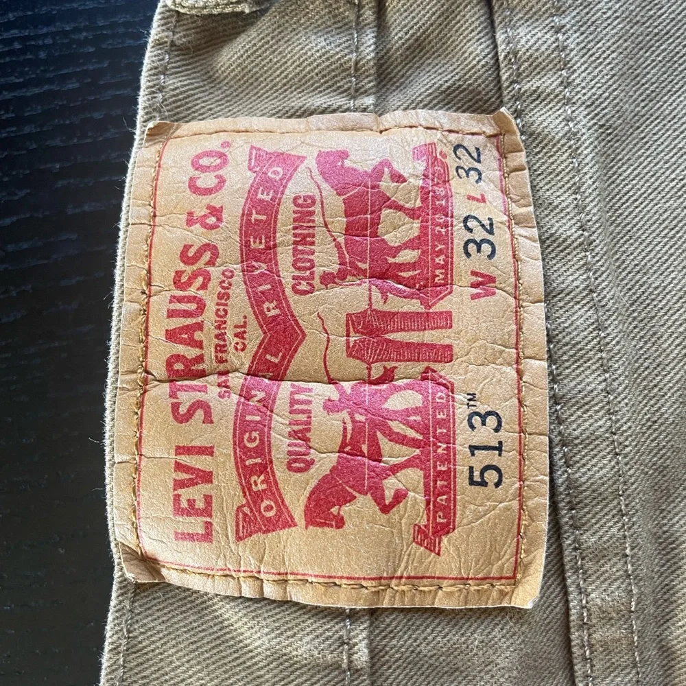 Levi's 513 Tan Denim Jeans - Picture 3 of 3